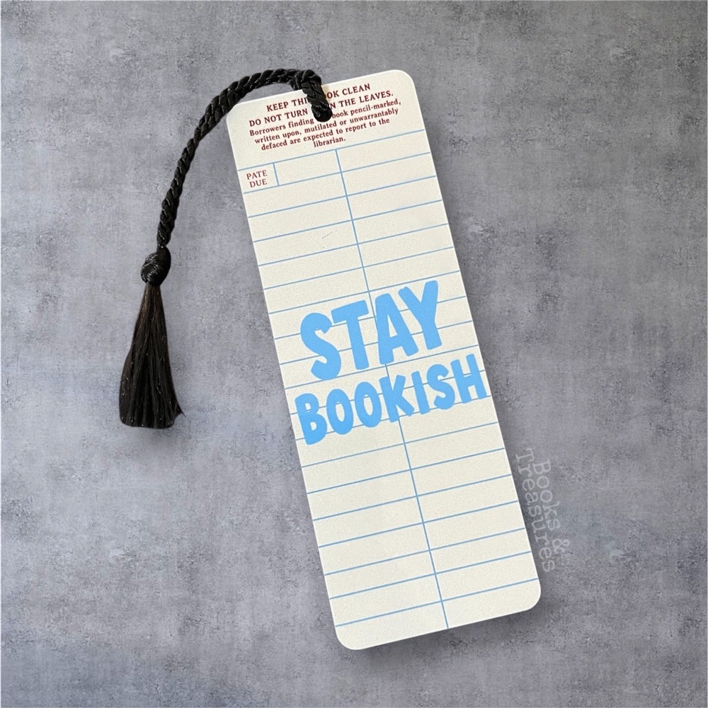 Stay Bookish Metal Bookmark with Tassel Handmade
